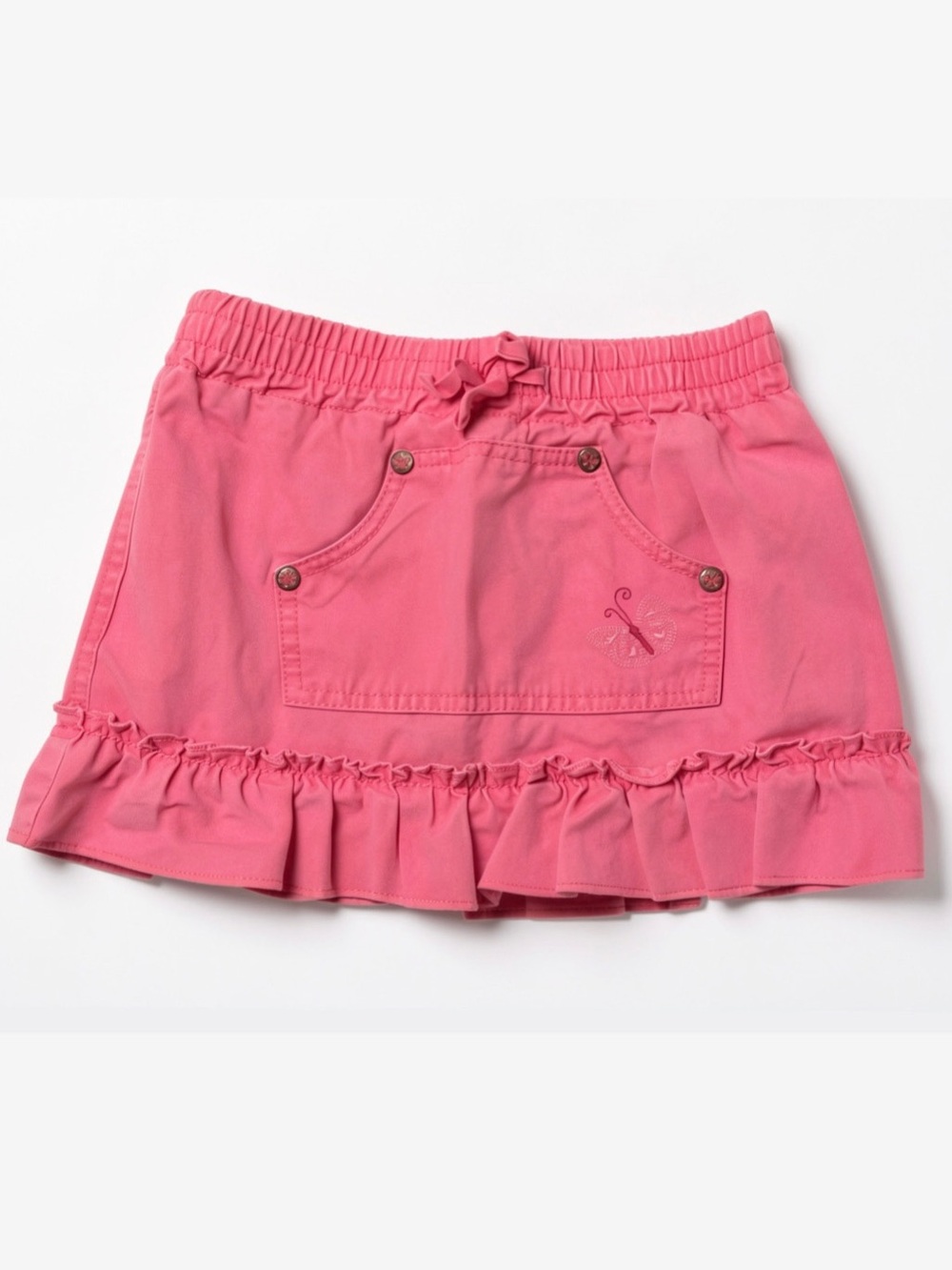 The Childrens Place Pink Ruffle Skirt with Pockets Size 3T w/ Butterfly Detail